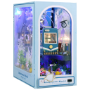 Domek dla lalek 9,8 x 15 x 18 cm Drewniany zestaw konstrukcyjny 3D z meblami i oświetleniem LED Model miniaturowego domku do samodzielnego montażu Dekoracja 2