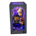Domek dla lalek 9,8 x 15 x 18 cm Drewniany zestaw konstrukcyjny 3D z meblami i oświetleniem LED Model miniaturowego domku do samodzielnego montażu Dekoracja 5