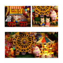 Domek dla lalek DIY 3D Drewniany zestaw z meblami Uroczy model w pudełku Domek dla lalek Dekoracja zabawka Prezent do majsterkowania 2