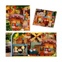 Domek dla lalek DIY 3D Pudełko Domek Drewniany Miniaturowy Zestaw z Meblami Uroczy Model Ręcznie Składana Dekoracja 3