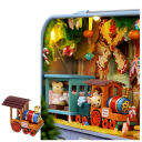 Domek dla lalek DIY 3D Pudełko Domek Drewniany Miniaturowy Zestaw z Meblami Uroczy Model Ręcznie Składana Dekoracja 5