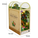 Domek dla lalek DIY 9,2 x 16,1 x 22,5 cm 3D Drewniany zestaw konstrukcyjny z meblami, oświetleniem LED, ręcznie składany miniaturowy model dekoracji 4