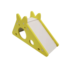 Domețel din lemn pentru rozătoare 18,7 x 7 x 9,7 cm cu deschidere de 4,5 cm Mini casă cu tobogan pentru hamsteri, șoareci, porcușori de guineea, casă naturală pentru cușcă 5