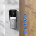 Domovní videotelefon se zvonkem a kamerou, 7" barevný displej, 4vodičové zapojení, širokoúhlý objektiv 120°, černo-stříbrný, pro dům i byt 2