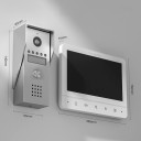 Domovní videotelefon se zvonkem a kamerou, 7" barevný LCD monitor, 120° širokoúhlá kamera, 4vodičový interkom s nočním viděním pro dům i byt 2
