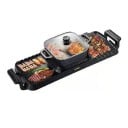 Domowy bezdymny elektryczny grill z garnkiem 2400 W 110 V Wielofunkcyjny prostokątny grill 73,5 x 26,5 x 19 cm 1