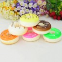 Donut antistres pentru strâns cu glazură pentru eliberarea tensiunii Jucărie moale de mână din PU Aspect de patiserie Prăjitură cu diametru de 6,2 cm 4