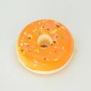 Donut antistress em forma de pelúcia para libertar tensão Brinquedo macio de PU Aparência de pastelaria doce Diâmetro 6,2 cm Cor aleatória 6