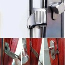 Door Security Stopper 8 x 3 x 1.3 cm Portable Stainless Steel Anti-Burglary Lock Travel Door Lock 4