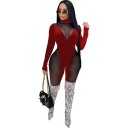 Doorschijnende jumpsuit voor dames met lange mouwen 8