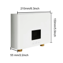Doorstroomverwarmer 220V 3000W Compacte doorstroomverwarmer 210 x 150 x 55 mm Instelbare temperatuur 35–55 °C 2