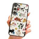 Doorzichtig hoesje met polsbandje voor Samsung Galaxy A06 4G Duurzaam Kattenmotief met bolletjes Zwarte randen Camera bescherming Telefoonhoesje 3