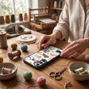 Doorzichtig hoesje voor Samsung Galaxy A15 Beschermend Motief van kittens met kleurrijke bolletjes Zwarte randen Camera bescherming Telefoonhoesje 3
