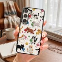 Doorzichtig hoesje voor Samsung Galaxy A15 Beschermend Motief van kittens met kleurrijke bolletjes Zwarte randen Camera bescherming Telefoonhoesje 6