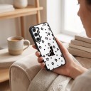 Doorzichtig hoesje voor Samsung Galaxy A35 5G Duurzaam Motief van zwarte kat en sterren Zwarte randen Camera bescherming Telefoonhoesje 2