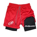 Doppellagige, schnelltrocknende Sporthose für Herren, Sommer, Laufen im Freien, Badminton-Shorts, elastischer Bund mit Kordelzug 3