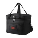 Doppellagige Thermotasche, 21 x 26 x 19 cm, neutrale Farben, Kühltasche für das Mittagessen mit Isolierschicht, doppelstöckiges Design, tragbare Lebensmitteltasche 8