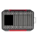 Doppelseitige kompakte Kunststoffbox für Angelzubehör 19,8 x 13,5 x 3,6 cm Organizer für Haken, Köder und Blei Aufbewahrungsbox 2