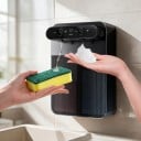 Doppelter automatischer Seifenspender 2 x 400 ml für Schaum und Gel 150 x 220 x 95 mm mit berührungsloser Sensor und Display in Schwarz 4