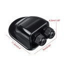 Doppelter Kabeldurchlass Solarpanel Dachdurchlass Kabelhalter Wohnmobil Wohnwagen Yacht Auto Weiß 11,2x9x4,2cm 2