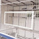 Doppi dorsi per piccioni in metallo 30x26 cm con telaio in ferro Porte in rete per trappole per uccelli Porte unidirezionali per colombari 3