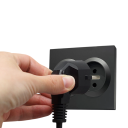 Doppia presa elettrica EU 220V 16A Senza messa a terra Presa a muro unipolare Plastica ignifuga 105×83 mm Uso universale AC 2