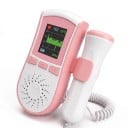 Doppler fetal ultrasonor portabil și stetoscop ultrasonor Curba bătăilor inimii LCD color 4,5 cm Sonde 3 MHz Roz 1