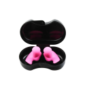 Dopuri de urechi din silicon impermeabile pentru înot 3 x 2,5 cm reutilizabile cu cutie de depozitare 6,5 x 3,5 cm pentru piscină și duș 6