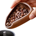 Doseringsskål til kaffebønner i massivt valnøddetræ 10 × 8,5 × 3 cm Stilfuldt tilbehør til baristaer Håndbrygning af kaffe Køkkenredskab 2