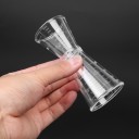 Doseur de bar double face pour shots et cocktails Deux gobelets avec une échelle de mesure marquée Plastique transparent Forme de sablier 6