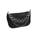 Double Decorative Handbag Chain with Large Metal Rings Metal Alloy Silver Decorative Handbag Chain Replacement Handle 2