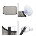 Double étagère suspendue pour animaux de compagnie avec ventouses sur verre et sangles en nylon Dimensions 50 x 30 cm, longueur des sangles 45 + 25 cm 3