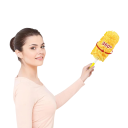 Double-Sided 360° Dust and Cobweb Remover 10×20 cm Yellow Cleaner with Handle and 10 Disposable Filters for Cleaning Ceilings, Furniture and Worktops 2