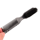 Double-Sided Comb Brush for Hair and Beards 17 x 2.5 cm Plastic Barber Comb with Bristles Barber Styling Tool for Grooming 1