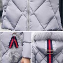 Doudoune longue femme avec motif J2323 19