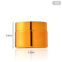 Dóza de cosméticos vazia com tampa, recipiente cosmético redondo 30 g, recipiente compacto diâmetro 5,2 cm, recipiente dourado para armazenar 2