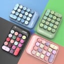 Draadloos numeriek toetsenbord voor laptop en computer USB-ontvanger 2,4 GHz Ronde toetsen in retro stijl Op AAA-batterij 12,9 x 8,9 x 2,8 cm 5