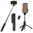 Draadloze Bluetooth selfiestick 190-813mm ministatief met afstandsbediening telefoonhouder voor op reis lichtgewicht opvouwbare standaard monopod 4