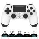 Draadloze controller voor PS4/PC/iOS/Android Zwarte of witte Bluetooth-gamepad met vibratie, gyroscoop, audioaansluiting en RGB-licht 1
