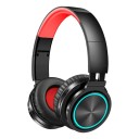 Draadloze hoofdtelefoons met verlichting Bluetooth 5.0 Bereik 10 m MicroSD-kaartsleuf 3,5 mm jackpoort Verstelbare hoofdband 3