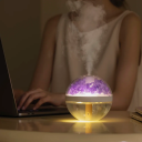 Draadloze luchtbevochtiger 270 ml met LED-nachtlampje en kunstbloemen USB C 800 mAh Slaapkamerdecoratie 12 x 11 cm 6