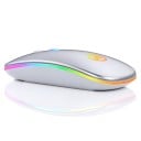 Draadloze oplaadbare muis met kleurrijke LED-verlichting Verbinding via USB-ontvanger Resolutie 1600 DPI Batterijduur 7 dagen Opladen in 2 uur 12