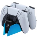 Draadloze oplaadstation voor PS5 DualSense controllers dubbele snellader met LED-indicatoren voor het opladen van gamecontrollers 2