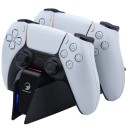 Draadloze oplaadstation voor PS5 DualSense controllers dubbele snellader met LED-indicatoren voor het opladen van gamecontrollers 1
