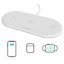 Draadloze oplader 3-in-1 voor telefoon, Apple Watch en AirPods Drie oplaadplaatsen Maximale vermogen 10 W Dikte 0,8 cm 4