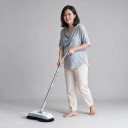 Draadloze veeg- en mopstofzuiger 2-in-1 Handstofzuiger zonder elektriciteit Roterende borstels en mop 33 x 16,3 cm Wit en blauw Voor vloeren 5