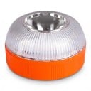 Draagbaar nood LED licht 1 st Magnetisch waarschuwingslicht 8,2 cm Op batterijen 3x AAA Oranje Witte en oranje licht Voor auto en kamperen 2