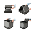 Draagbaar opvouwbaar toilet voor auto 27 x 31,5 cm Hoogte 29 cm Opgevouwen 11 cm Lichtgewicht PP materiaal Praktisch reis toilet Kamperen 2