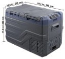 Draagbare auto koelkast 32 l compact 618×376×442 mm grijs voor in de auto voor reizen en uitstapjes 2