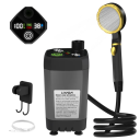Draagbare douchepomp 6000 mAh met digitaal display USB-C-oplaadfunctie 2 m slang Campingdouche Siliconenkop 800 g 3